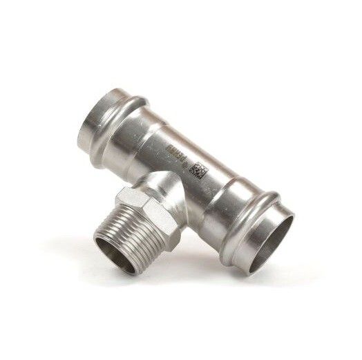 Тройник REHAU EdelPress 22х3/4х22 Н пресс нержавеющая сталь 11922231001