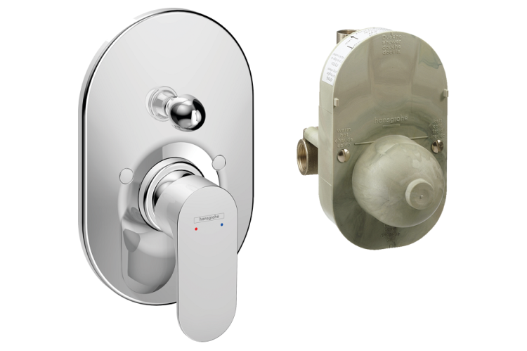 Смеситель для ванны Hansgrohe Rebris S однорычажный скрытого монтажа хром 72448000