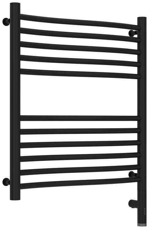 Электрический полотенцесушитель Сунержа Флюид 3.0 724x532 мм МЭМ справа черный матовый 31-5821-6050