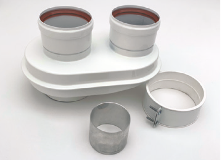 Адаптер моноблочный Camino 60/100-80/80 мм для котлов Vaillant/Ariston/Protherm TR8003