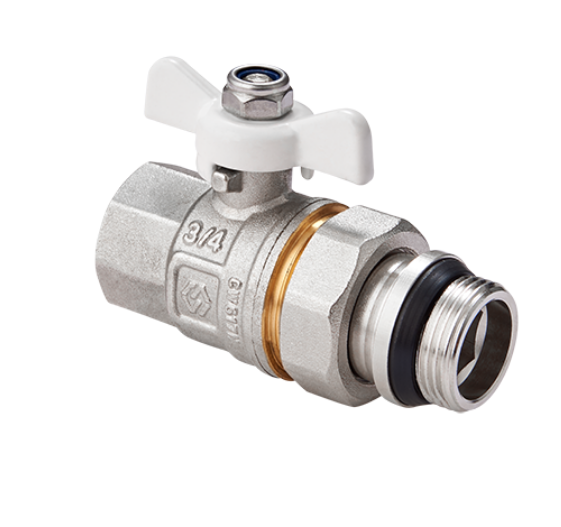 Кран шаровой Högert Technik Premium ГОСТ 1/2 НВ PN 40 бабочка с полусгоном и кольцом BV92104