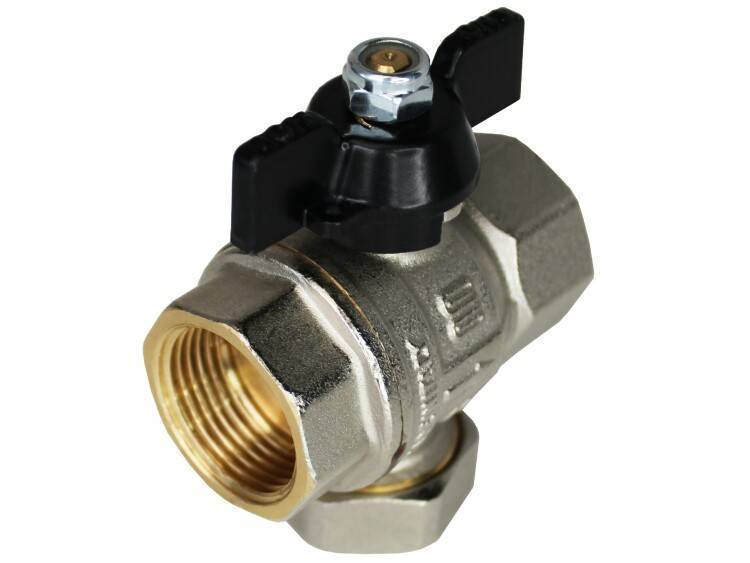 Кран шаровой с фильтром General Fittings 1 ВВ бабочка EV301010