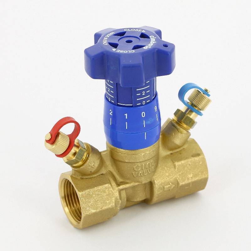 Клапан балансировочный ручной Cimberio CIM 787OT 3/4 ВВ с 2 ниппелями CIM 787OT 3/4