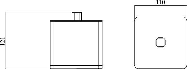 Диспенсер для ватных дисков Boheme квадратный хром 10964-W-CR