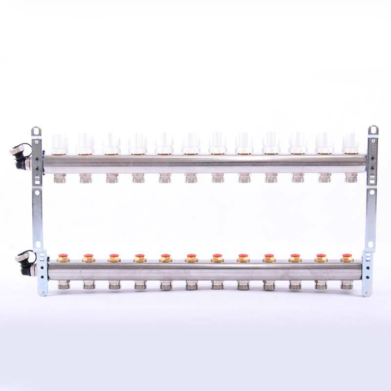 Коллекторная группа из нержавеющей стали Uni-Fitt 315S с регулировочными и термостатическими вентилями 1 x 3/4 EK 12 выходов 451I4312