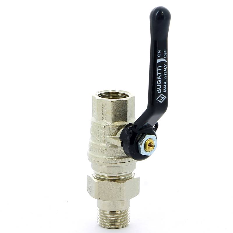 Кран шаровой Bugatti Oregon 1/2 НВ со сгоном рычаг 03200026