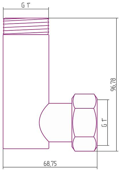 Уголок переходной Стилье G 1 HP - G 1 НГ 02002-0110