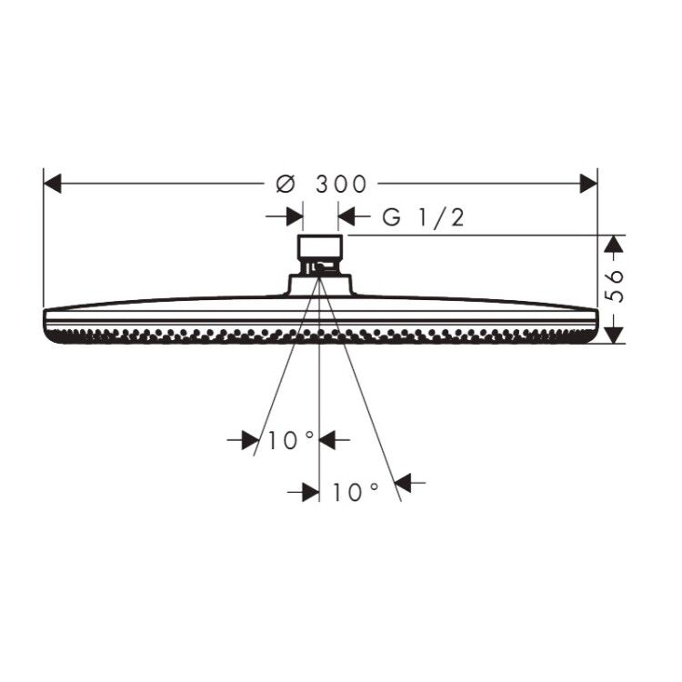 Верхний душ Hansgrohe Raindance Alive S 300 мм 1 режим шлифованная бронза 24520140