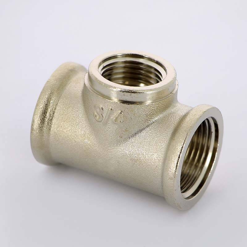 Тройник резьбовой Uni-Fitt 3/4x1/2x3/4 ВВВ никелированный 615N3230