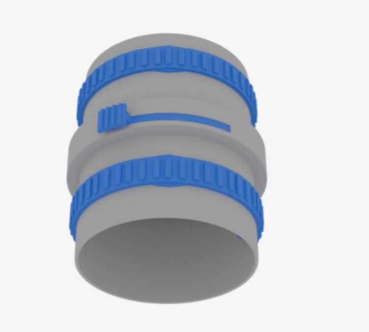 Муфта соединительная Flexag FLSD75-G с ирисовым дросселем DN75 серая FLSD75-G
