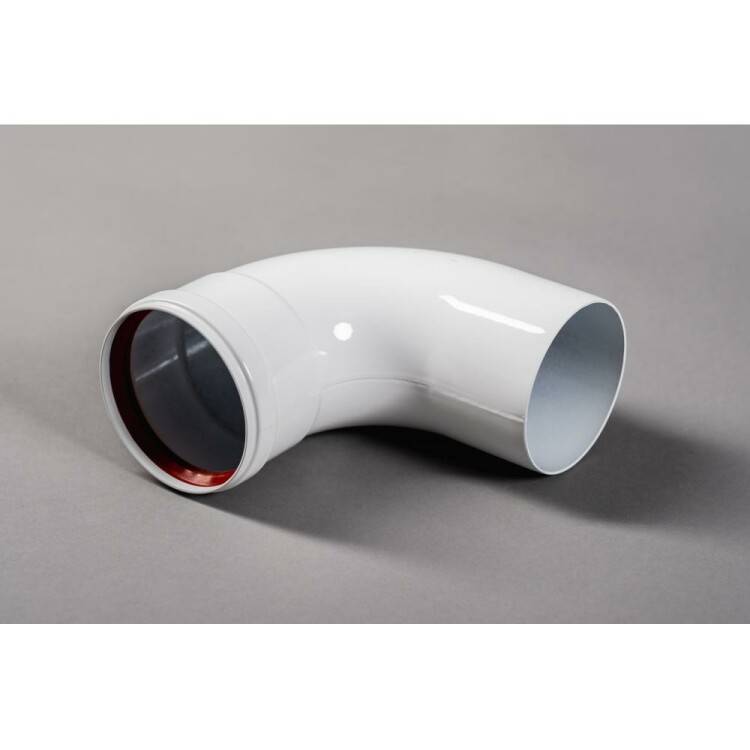 Отвод 90° BAXI алюминиевый эмалированный 80 мм 71401801