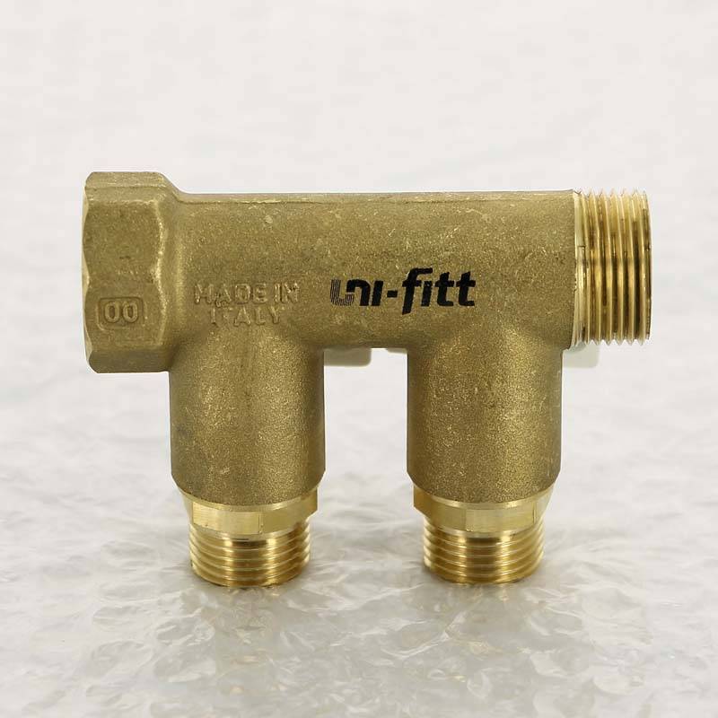 Коллектор с шаровыми кранами Uni-Fitt 3/4х1/2 2 выхода 40 мм 420G3220