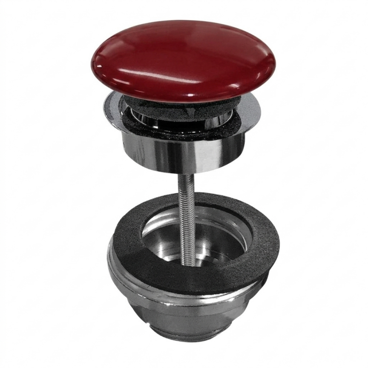 Донный клапан Scarabeo Click Clack 1 1/4 черный матовый/Cherry 10010CNROP65