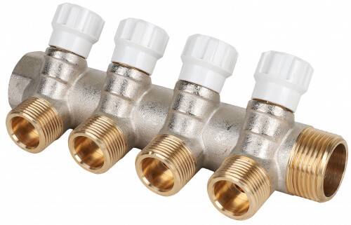 Коллектор Hogart Premium 4 выхода 1 x 3/4 EK с регулирующими вентилями MM4040605