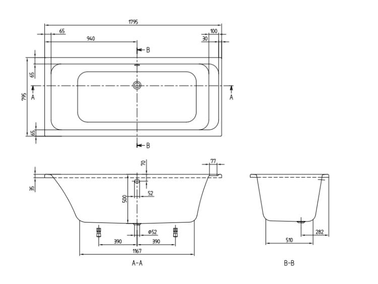 Ванна встраиваемая Villeroy & Boch Architectura 1800x800x500 мм акриловая альпийский белый UBA180ARA2V01