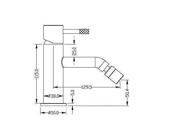 Смеситель для биде Boheme Uno белый матовый/золото матовое 466-WG