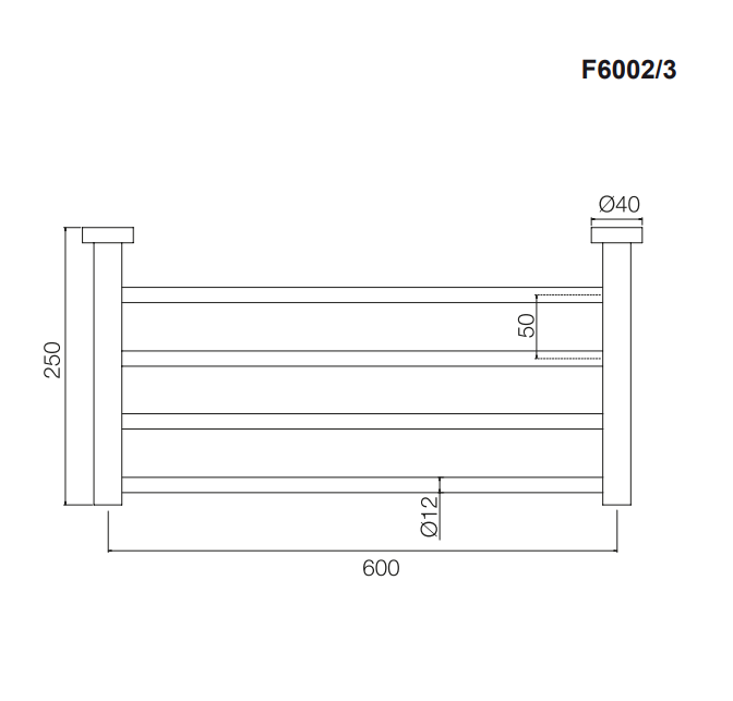 Полотенцедержатель-полка Fima Carlo Frattini Accessori 600 мм хром F60023CR