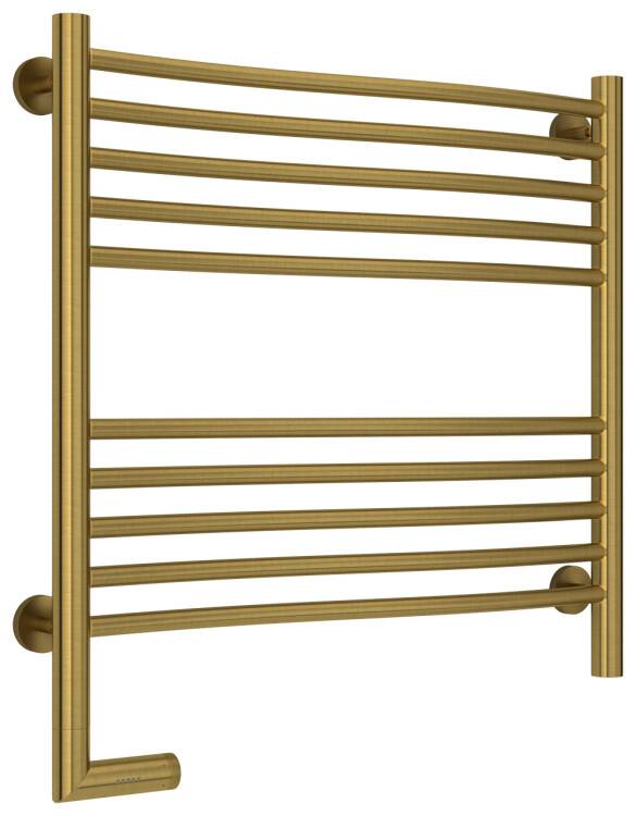 Полотенцесушитель электрический Сунержа Флюид 2.0 600x600 мм слева состаренная латунь 05-1522-0606