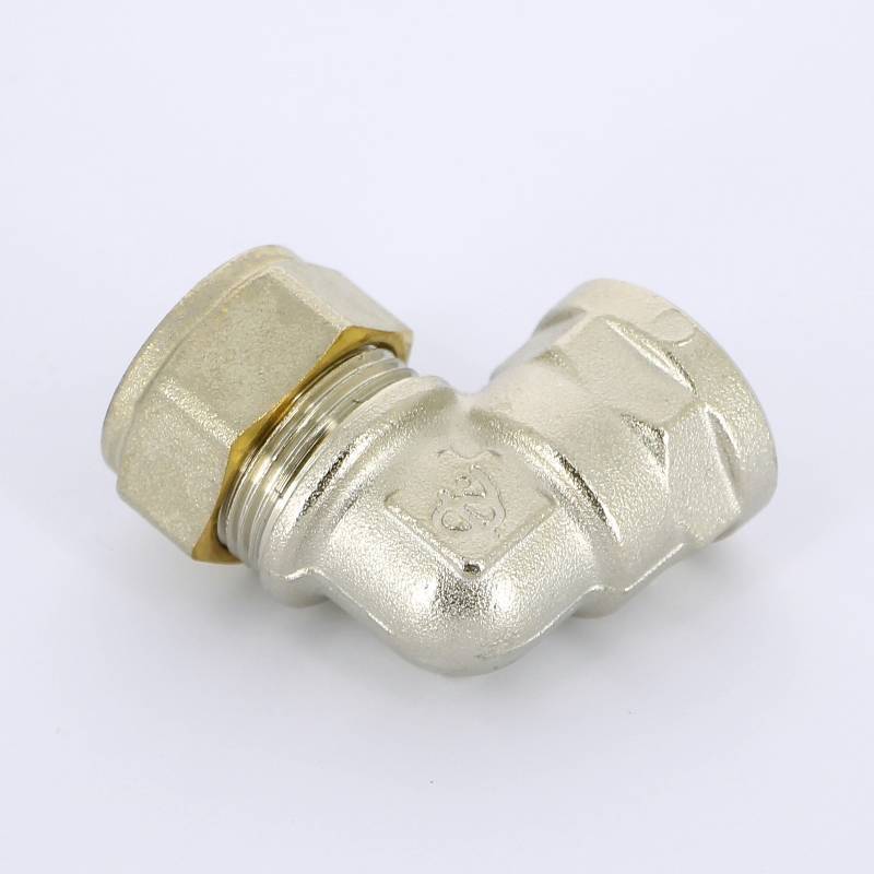 Угольник обжимной Tiemme 18х1/2 внутренняя резьба никелированный 1100075