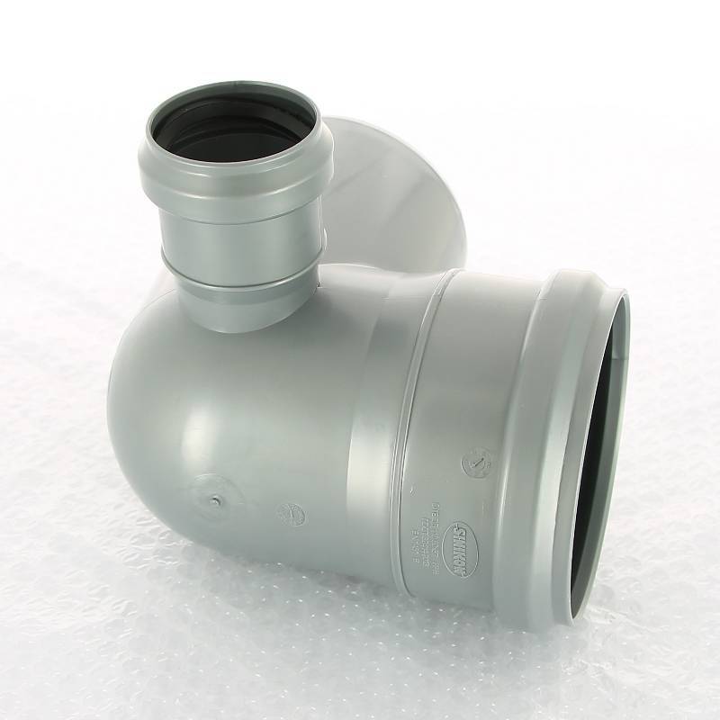 Отвод Sinikon Стандарт 110x50 мм 87° с правым патрубком 554003.R