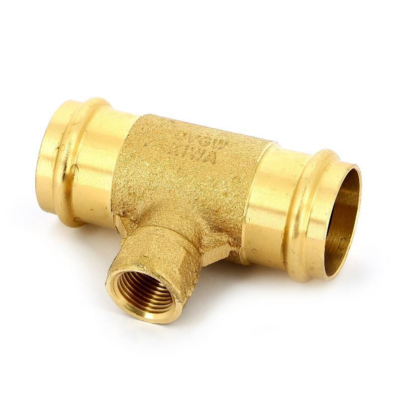 Тройник пресс-В IBP B-Press 35x1/2x35 мм бронза P4130G03504035