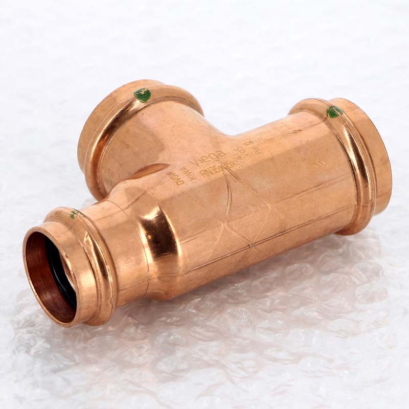 Тройник пресс медный Viega Profipress 35x28x35 мм 365080