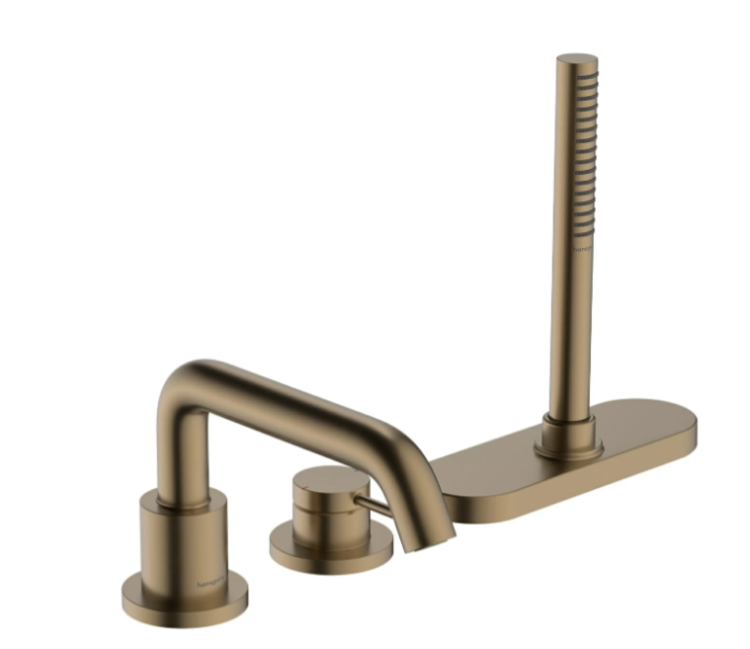 Смеситель для ванны Hansgrohe Tecturis S 240 шлифованная бронза 73447140