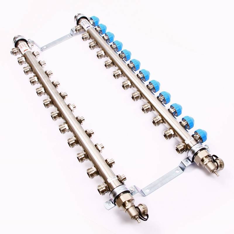 Коллекторная группа Uni-Fitt 1 x 3/4 12 выходов с балансировочными и термостатическими вентилями 456W4312