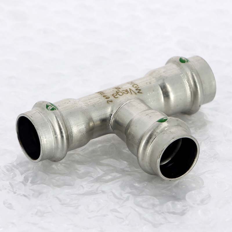 Тройник пресс Viega Sanpress Inox 18 мм нержавеющая сталь 435868