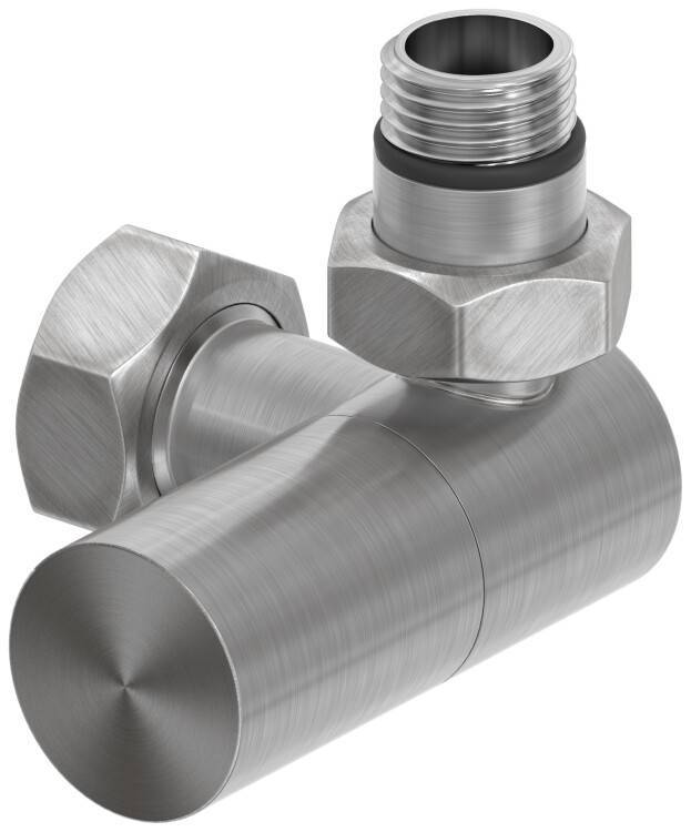 Вентиль для полотенцесушителя Сунержа 3D G 1/2 HP x G 3/4 НГ правый цилиндр сатин 07114031234