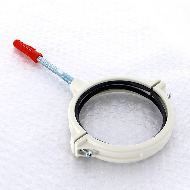 Хомут канализационный Sinikon Комфорт 110 мм шумопоглощающий со шпилькой и дюбелем KPP.110.K.D