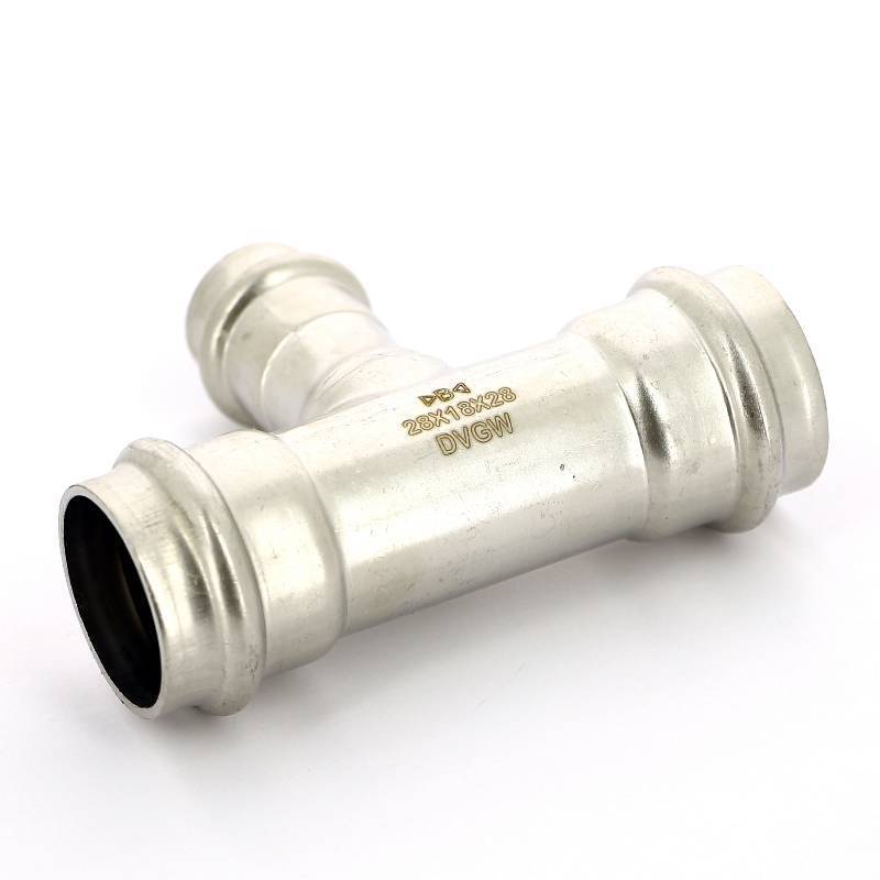 Тройник пресс IBP >B< Press Inox 28х18х28 мм нержавеющая сталь PS5130 0281828