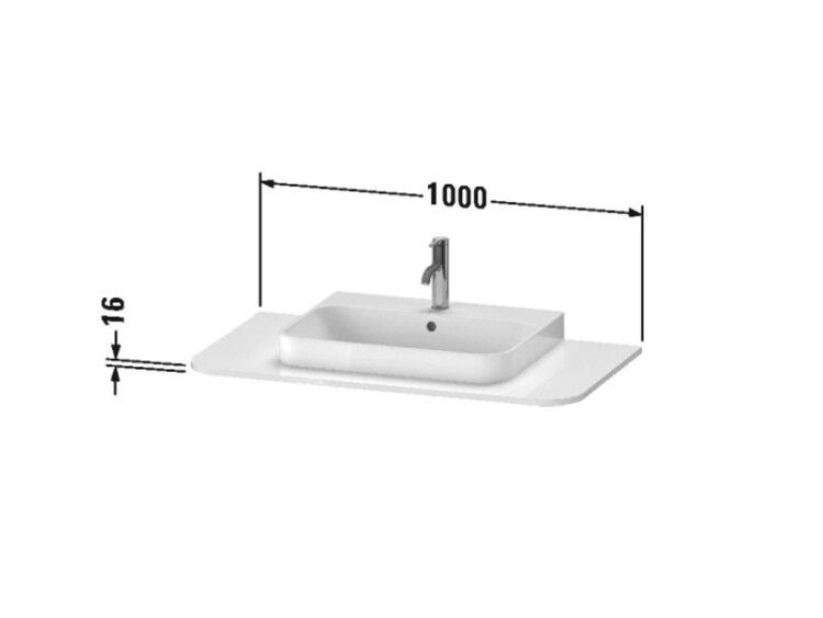 Столешница Duravit Happy D.2 Plus 1000x550x16 мм HP031E06969