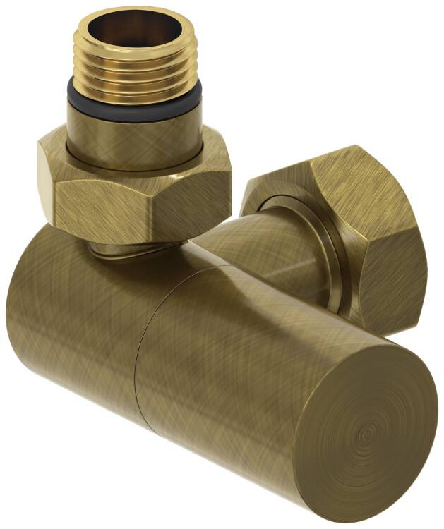 Вентиль Сунержа 3D G 1/2 x 3/4 левый цилиндр бронза состаренная 0514021234