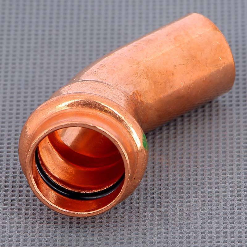 Угол-вставка 45° пресс Viega Profipress 22 мм медь 292515