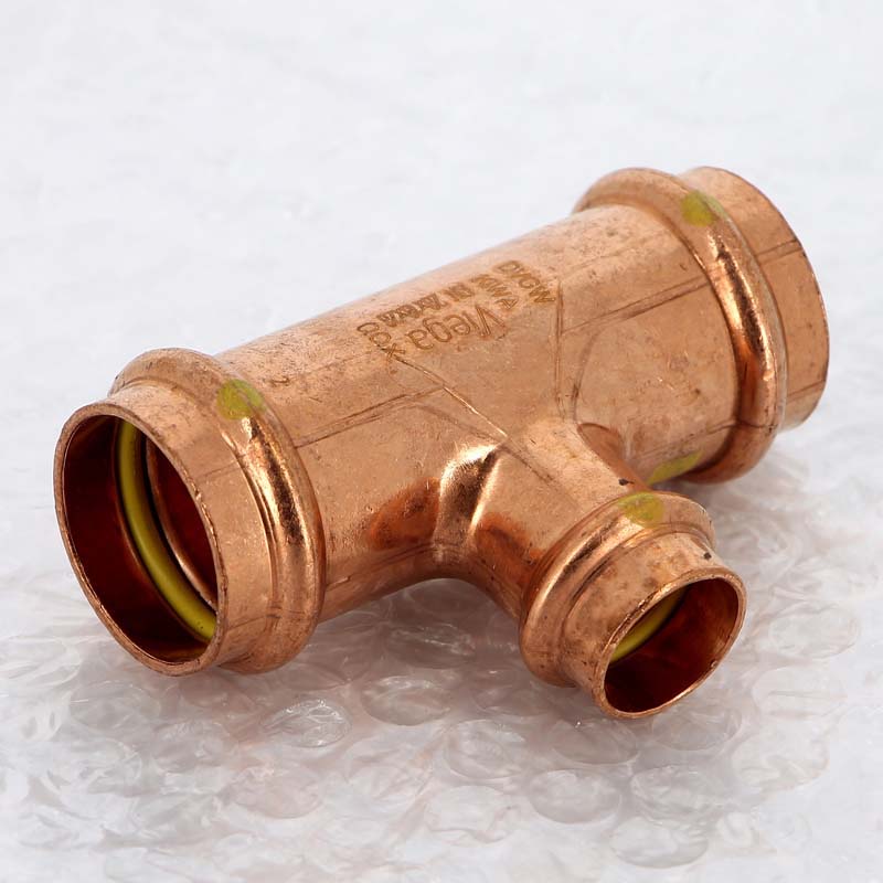 Тройник пресс медный Viega Profipress G 28x18x28 мм 633851