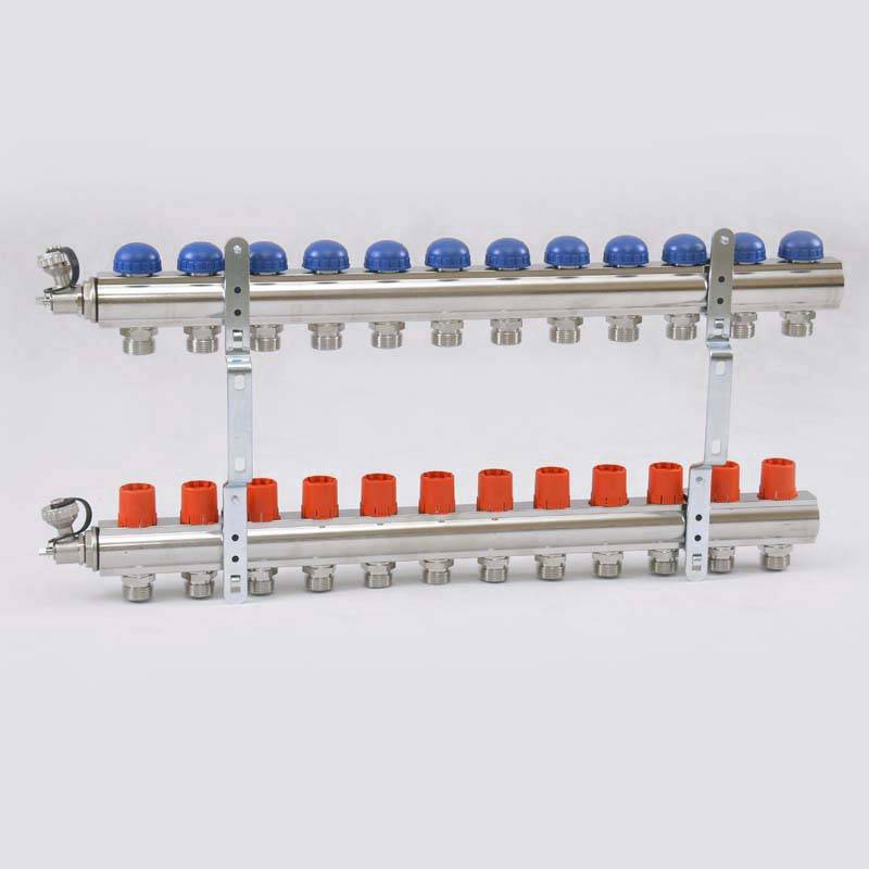 Коллекторная группа с балансировочными и термостатическими вентилями UNI-FITT 1x3/4 EK 12 выходов 441E4312