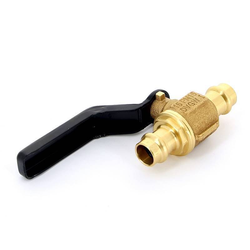 Кран шаровой Viega Easytop 15 пресс бронза SC-Contur высокая Т-образная ручка 590437