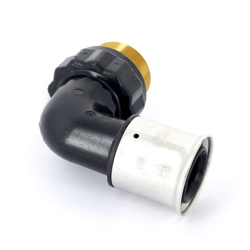 Угольник 90° пресс с наружной резьбой HENCO PVDF 40x1 1/4 5PK-4007