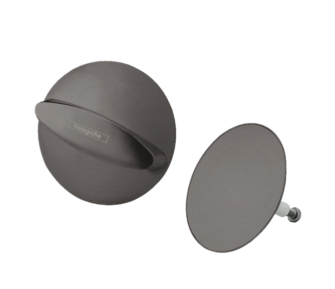 Крышка слива-перелива Hansgrohe Flexaplus шлифованный черный хром 58185340
