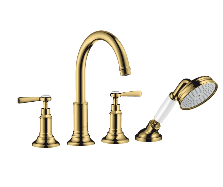 Смеситель для ванны и душа Hansgrohe Axor Montreux на борт ванны цвет полированное золото 16554990