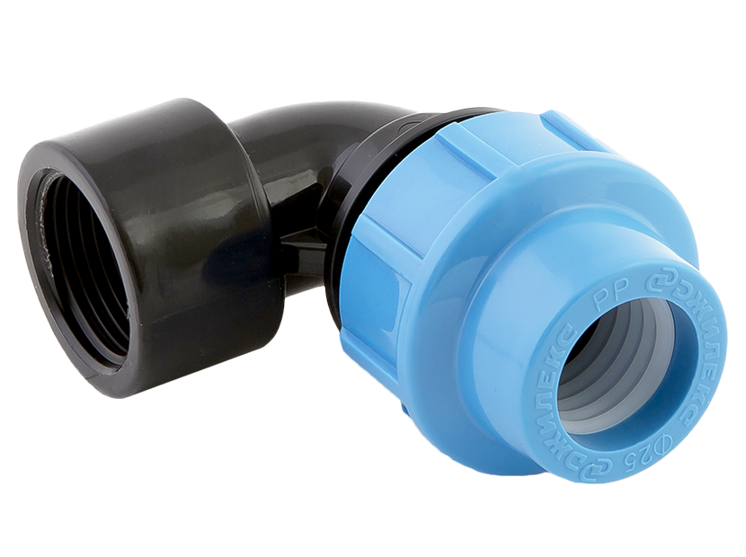 Отвод ПНД компрессионный ДЖИЛЕКС 25 мм x 1 ВР 1029094