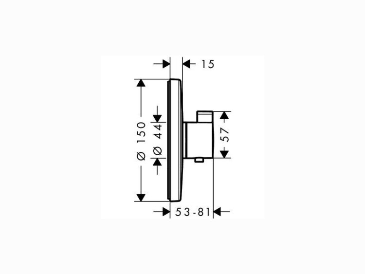 Термостат для душа Hansgrohe Ecostat S на 1 потребитель встраиваемый хром 15755000