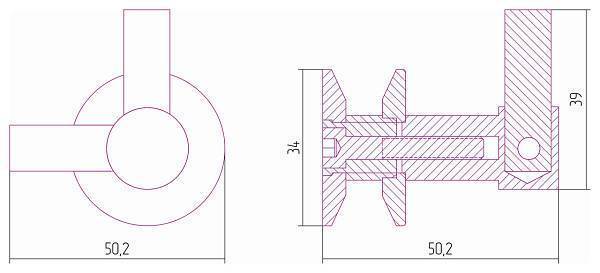 Крючок двойной подвесной Сунержа Виктория для полотенцесушителя матовый белый 30-2010-0002