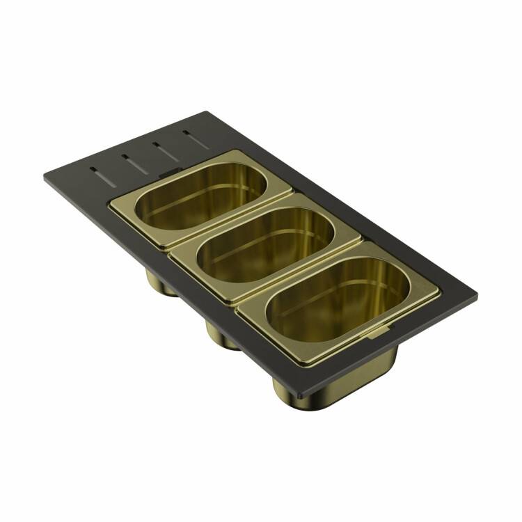 Контейнер OMOIKIRI DC-02-3 433x220x65 мм светлое золото 4999080