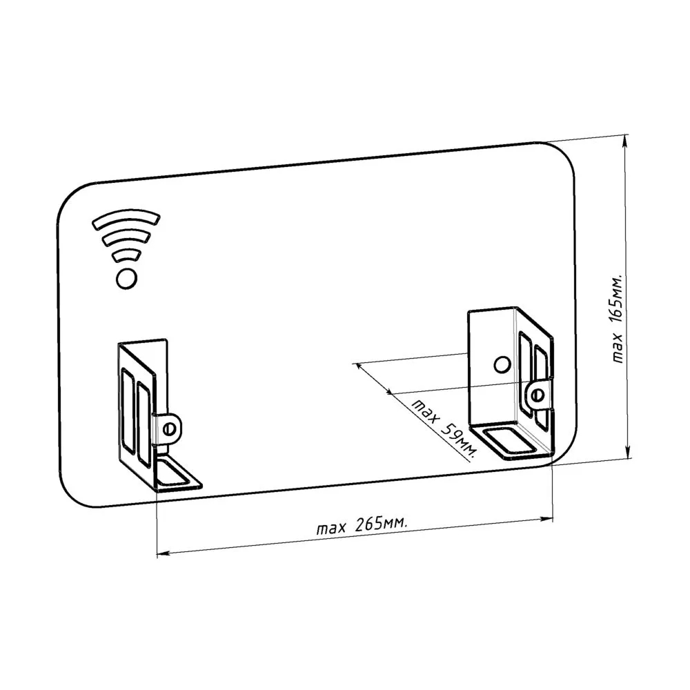 Держатель для роутера Embodiment EMB-ROU-WU-W настенный белый EMB-ROU-WU-W