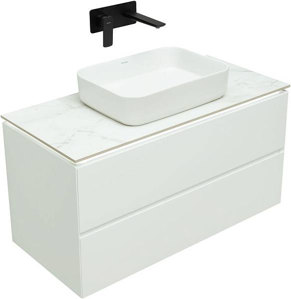 Тумба под раковину Allen Brau Infinity 100 см белый матовый 1.21003.WM