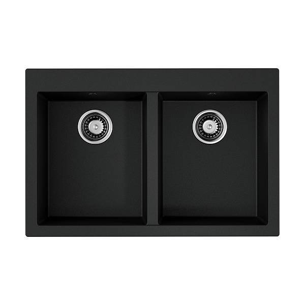 Кухонная мойка Omoikiri Bosen 80-2-BL Tetogranit 80x53 см черный 4993836
