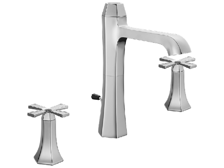 Смеситель для раковины Cisal Chérie настенный Chrome/Night Black CX0010606T