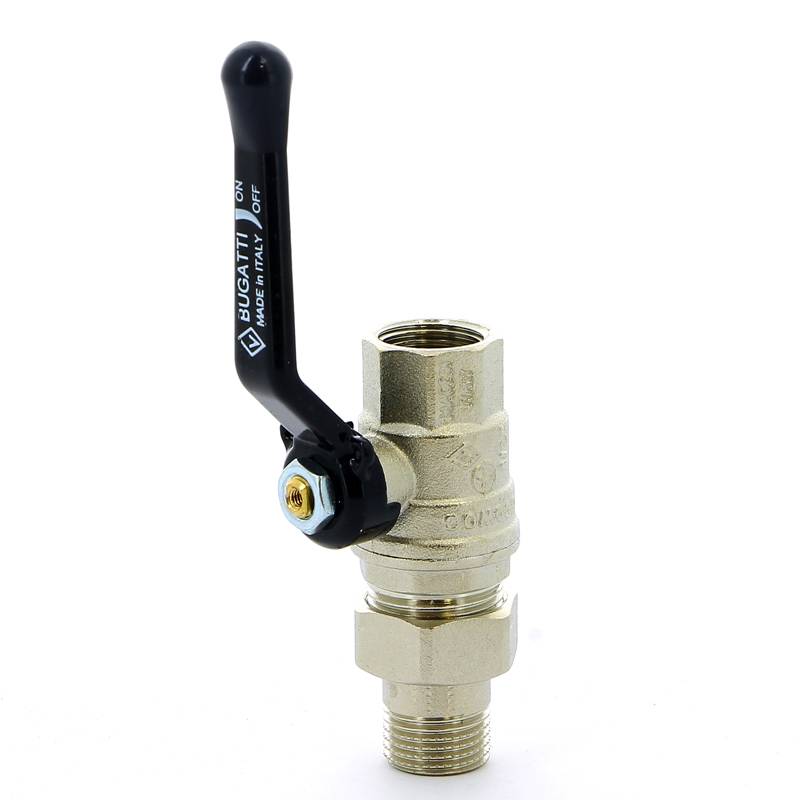 Кран шаровой Bugatti Oregon 1/2 НВ со сгоном рычаг 03200026